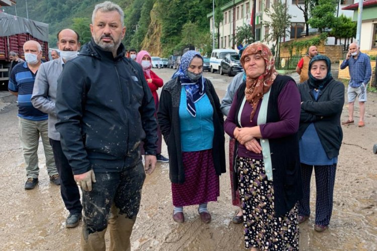 Milletvekili Turan, afet b&ouml;lgesine giderken mahsur kaldı