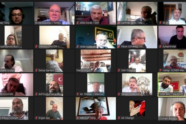 T&uuml;rkiye Gazeteciler Konfederasyonu 21. Başkanlar Kurulu video konferansta buluştu