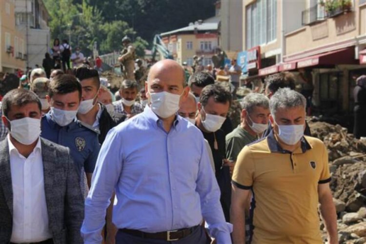 Bakan Soylu, Giresun'daki sel felaketinde son durumu paylaştı