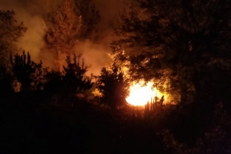 Adana'da yangına m&uuml;dahale s&uuml;r&uuml;yor
