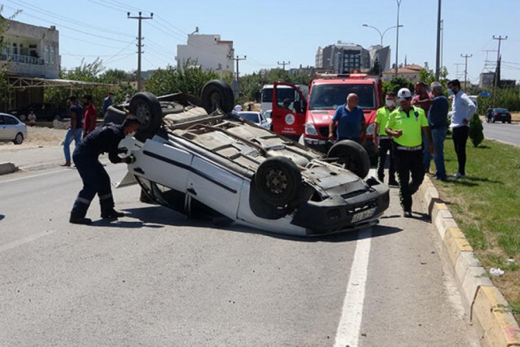 Eşeğe &ccedil;arpmamak i&ccedil;in takla attı