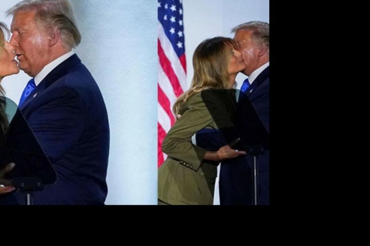 First Lady, Trump'ın kendisini dudağından &ouml;pmesine izin vermedi