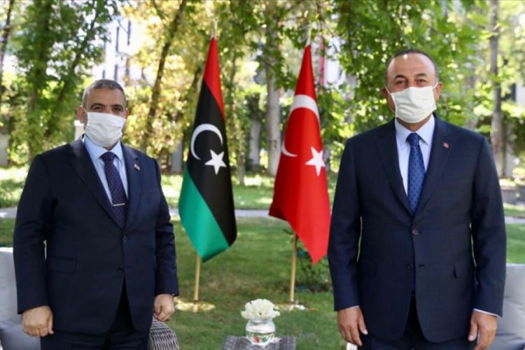 Dışişleri Bakanı &Ccedil;avuşoğlu, Libya Y&uuml;ksek Konsey Başkanı Mişri ile g&ouml;r&uuml;şt&uuml;