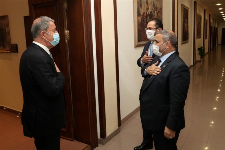 Bakan Akar, Libya Y&uuml;ksek Devlet Konseyi Başkanı ile g&ouml;r&uuml;şt&uuml;