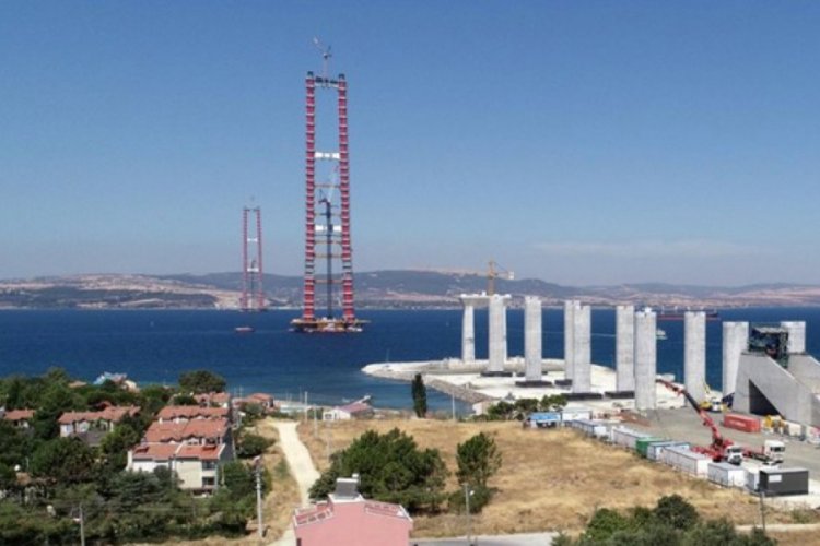 K&ouml;pr&uuml;deki &ccedil;alışma &Ccedil;anakkale Boğazı'nı kapatacak