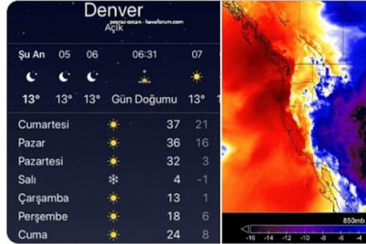 ABD'de meteoroloji alarmı: Sıcaklık bir g&uuml;nde 30 derece d&uuml;şecek!