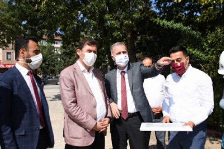 Bursa İneg&ouml;l Belediye Başkanı Taban yeni belediye binası inşaatını inceledi