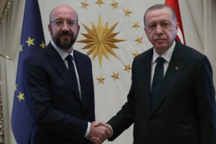 Cumhurbaşkanı Erdoğan, AB Konseyi Başkanı Michel ile g&ouml;r&uuml;şt&uuml;