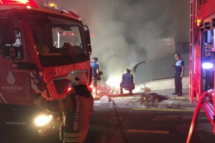 İstanbul'da sandalye atölyesinde yangın
