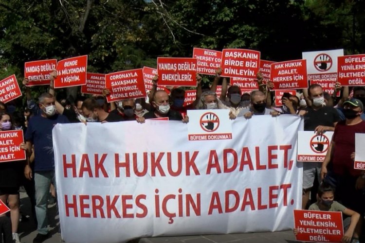 Gazete satış b&uuml;fesi sahiplerinden İBB'ye kira zammı protestosu