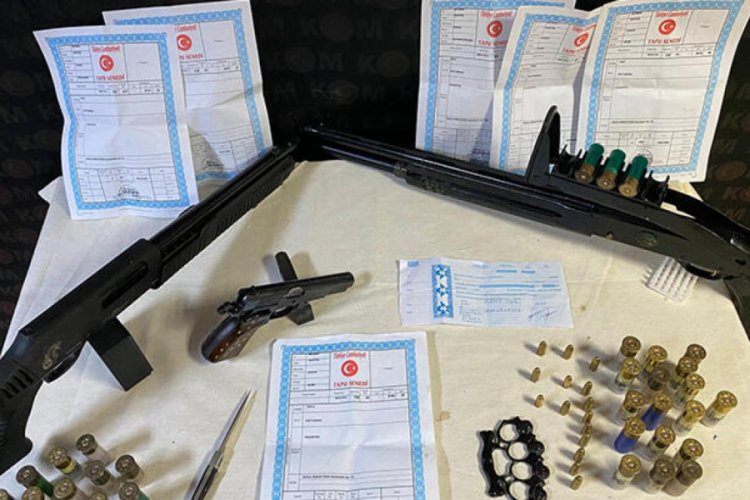 Silah ka&ccedil;ak&ccedil;ılarına şafak operasyonu