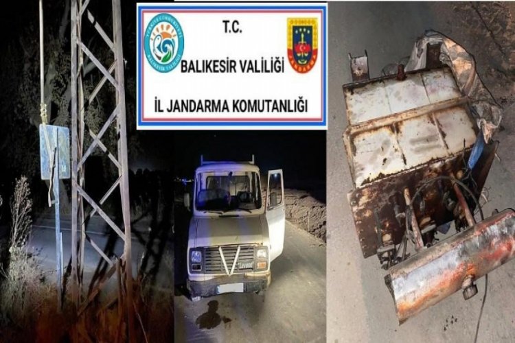 Trafoyu &ccedil;alan hırsızlıkları jandarma yakaladı