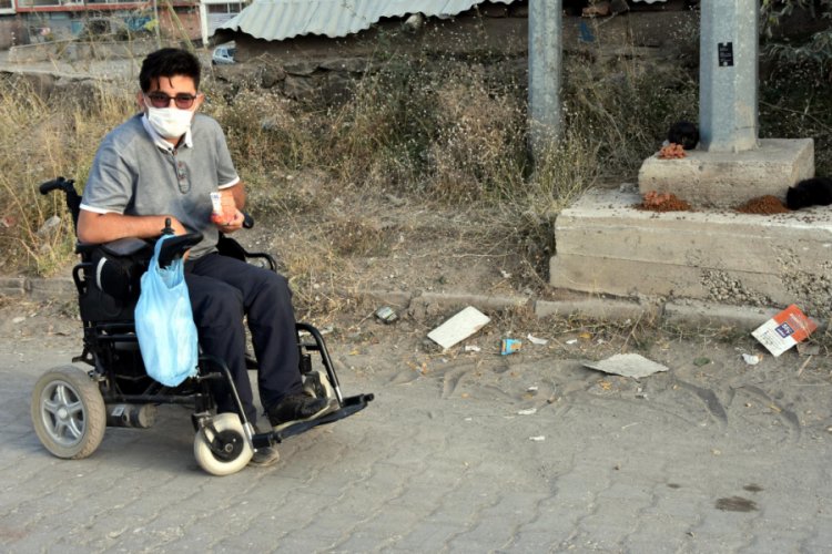 Ak&uuml;l&uuml; aracıyla, sokak sokak dolaşıp hayvanları besliyor