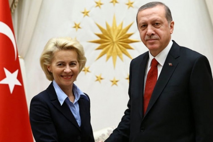 Cumhurbaşkanı Erdoğan, AB Komisyonu Başkanı Leyen ile g&ouml;r&uuml;şt&uuml;