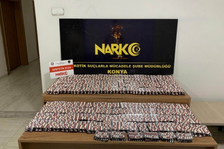 Konya'da 54 bin uyuşturucu hap ele ge&ccedil;irildi