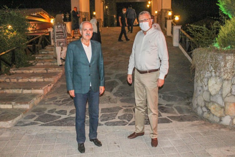 Başkan Özkan, Bursa'ya gelen Numan Kurtulmuş'a Karacabey'in güzelliklerini anlattı