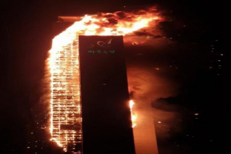 Güney Kore'deki gökdelen yangınında 91 kişi yaralandı