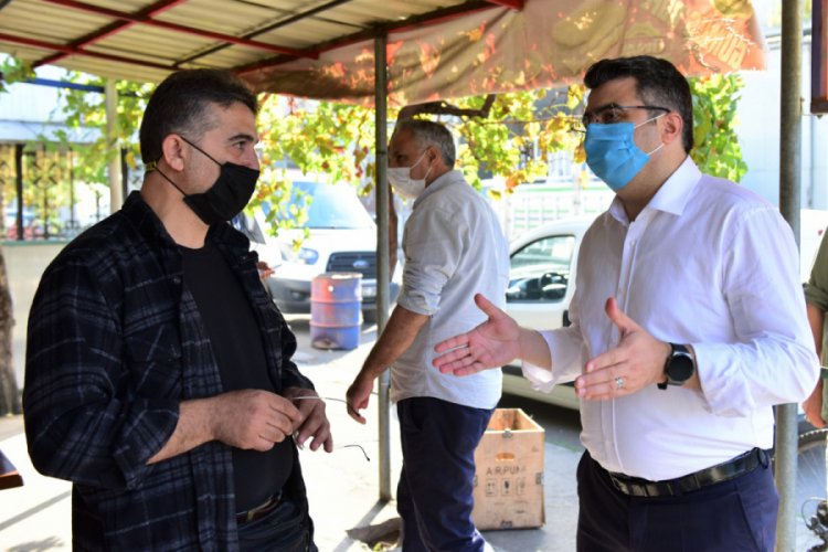Bursa Yıldırım Belediye Başkanı Yılmaz, Otosansit esnafını ziyaret etti