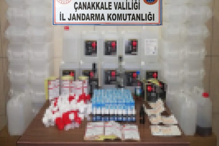 &Ccedil;anakkale'de sahte alkol &uuml;r&uuml;nlerini internetten satan 2 kişi yakalandı
