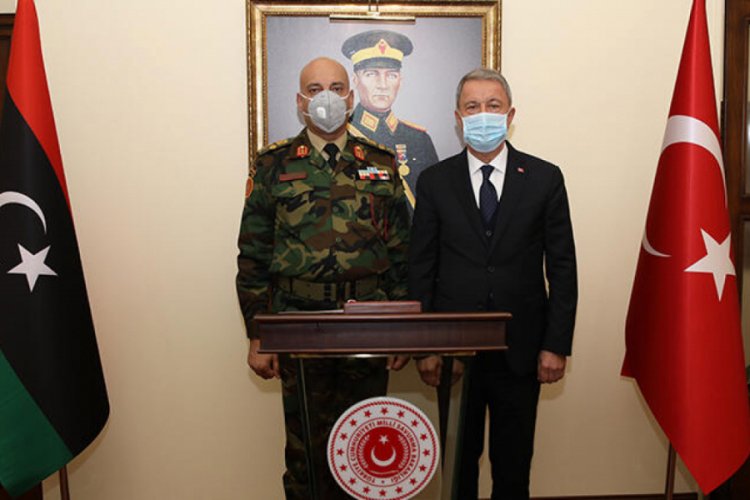 Bakan Akar, Libya Genelkurmay Başkanı El-Haddad'ı kabul etti