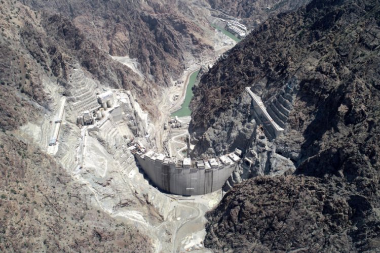 Yusufeli Barajı'nda 241 metre g&ouml;vde y&uuml;ksekliğine ulaşıldı