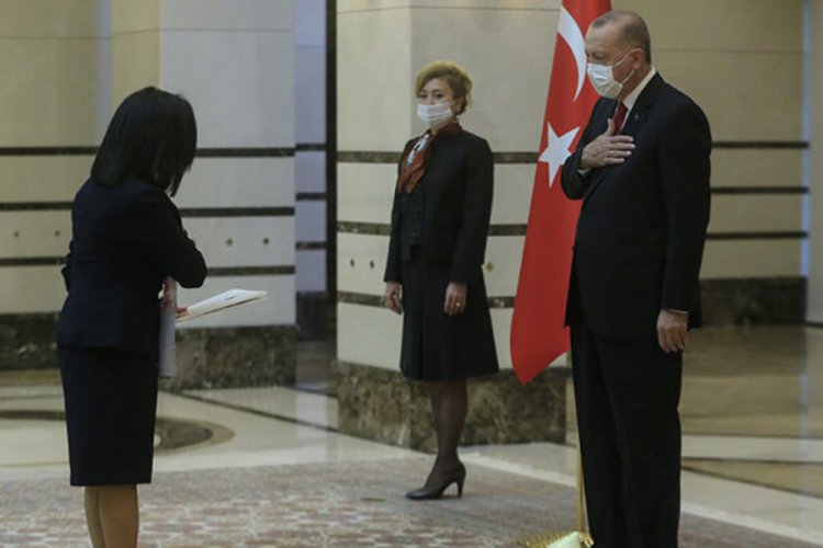 Cumhurbaşkanı Erdoğan Theresa Cutajar'ı kabul etti