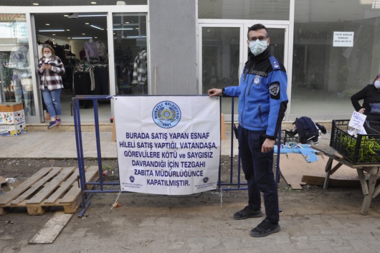 Tekirdağ'da hileli satış yapan pazarcının tezgahı kapatıldı