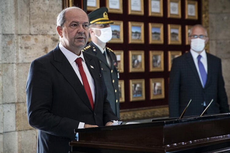 KKTC Cumhurbaşkanı Ersin Tatar Anıtkabir'i ziyaret etti