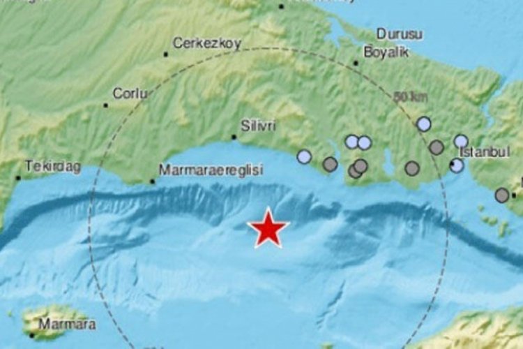 Marmara Denizi'nde 3.1'lik deprem