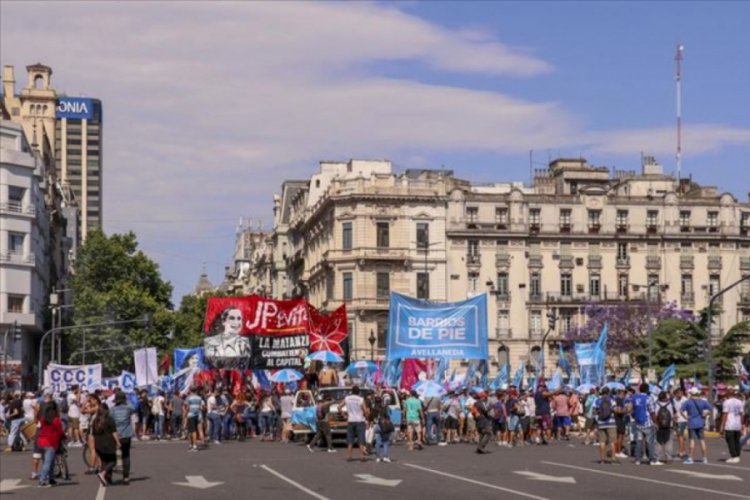 Arjantin'de hükümete destek gösterisi