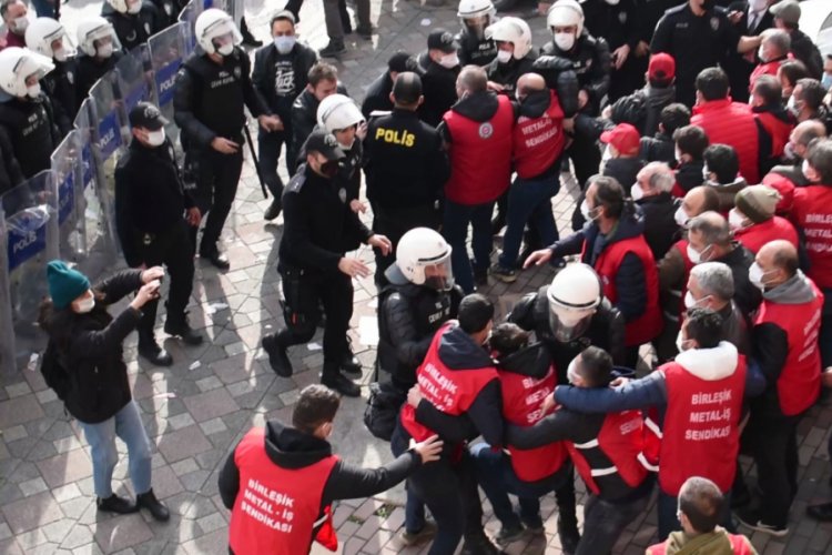 Ankara'ya yürümek isteyen işçilere polis müdahalesi: 95 gözaltı