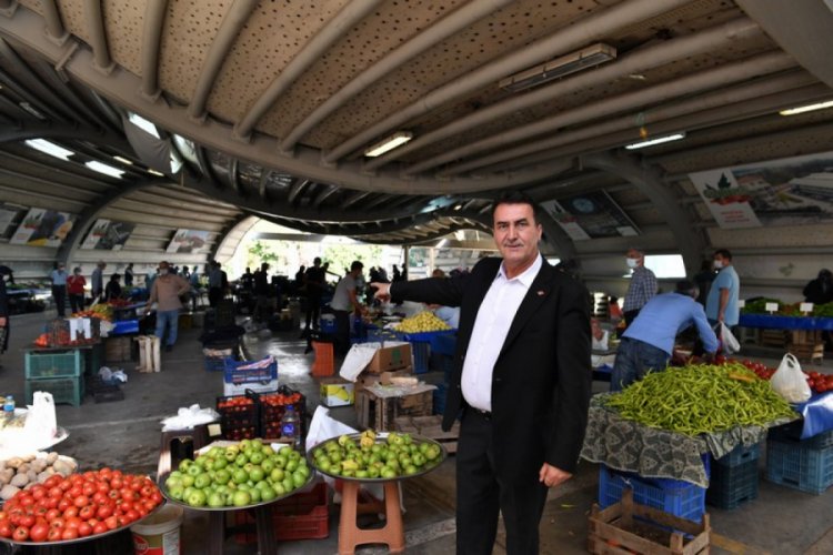Bursa &Ccedil;ift&ccedil;i Pazarı'nda tedbirli alışveriş