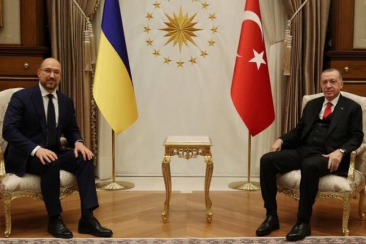Cumhurbaşkanı Erdoğan, Ukrayna Başbakanı Shmyhal'ı kabul etti