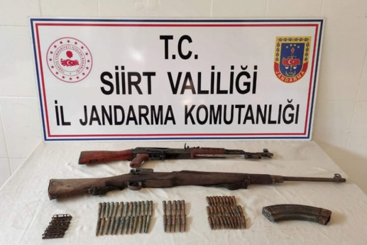 Siirt'te PKK'lı ter&ouml;ristlere ait m&uuml;himmat ele ge&ccedil;irildi