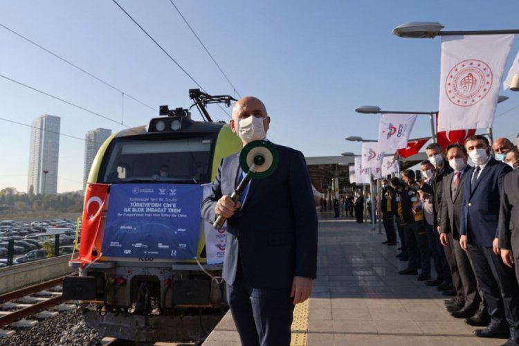 T&uuml;rkiye'den &Ccedil;in'e giden ilk ihracat treni uğurlandı