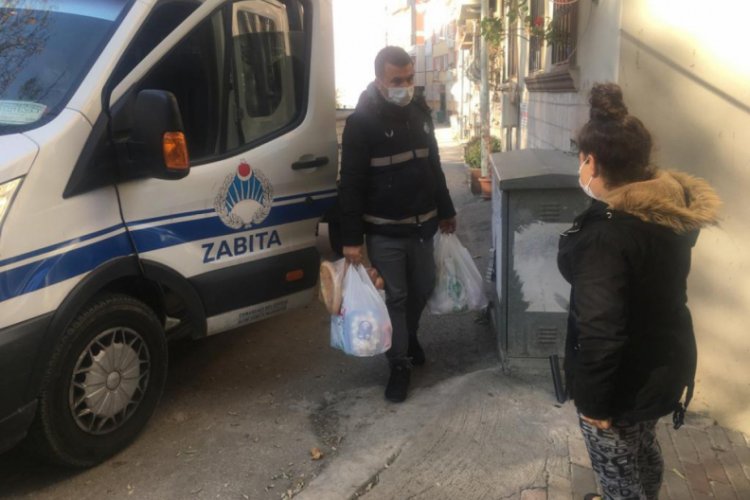 Bursa Osmangazi'de karantinadaki aileye alışveriş desteği