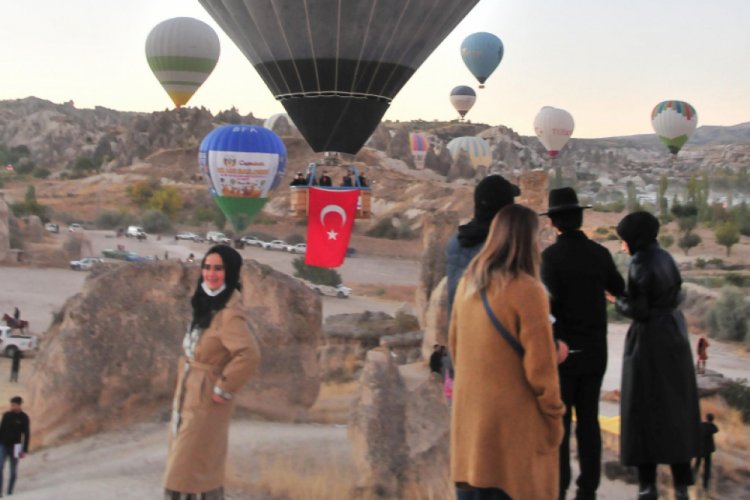 Kapadokya'ya 11 ayda 962 bin 124 ziyaret&ccedil;i