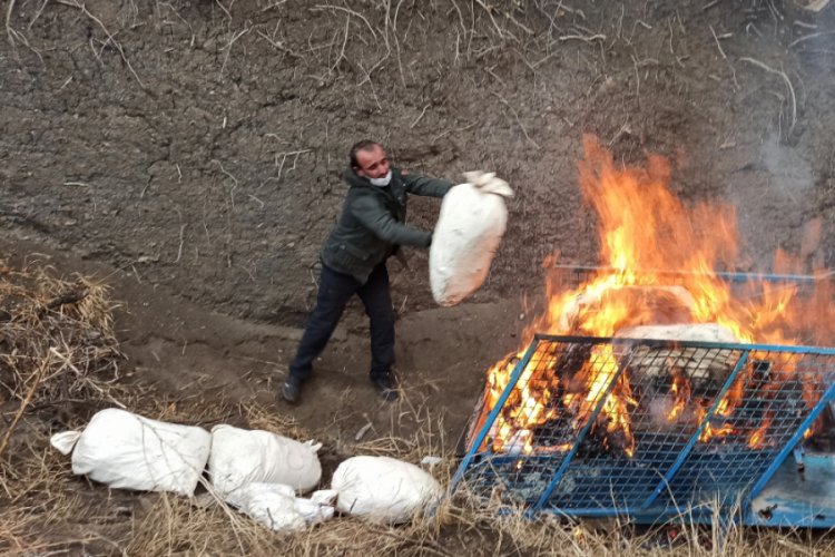 &Ccedil;orum'da ele ge&ccedil;irilen 321 kilo uyuşturucu madde imha edildi