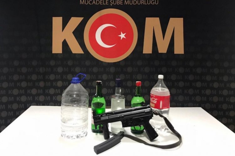 Karab&uuml;k'te sahte alkol operasyonu