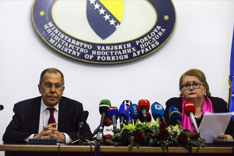Rusya Dışişleri Bakanı Lavrov Bosna Hersek'te mevkidaşı Turkovic ile g&ouml;r&uuml;şt&uuml;