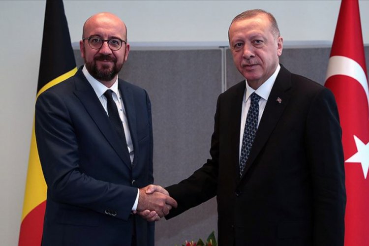 Cumhurbaşkanı Erdoğan, AB Konseyi Başkanı Michel ile g&ouml;r&uuml;şt&uuml;
