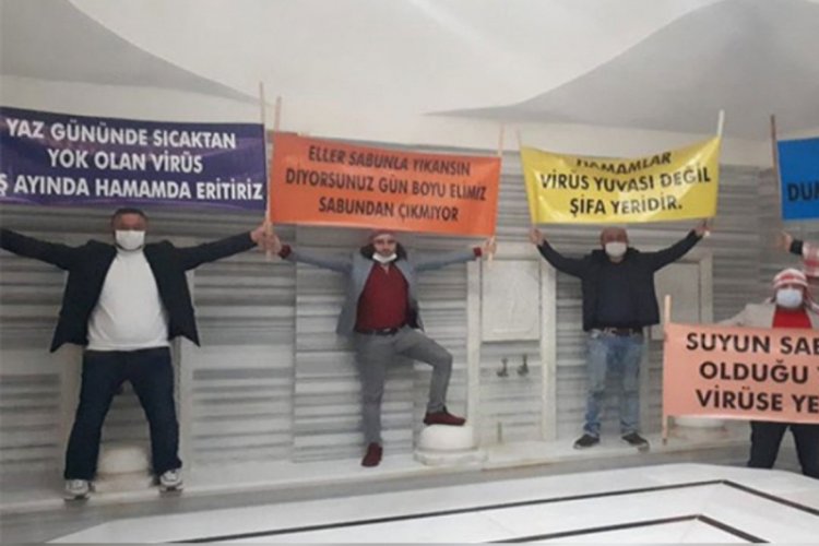 Hamamcılardan koronavir&uuml;s tepkisi: Vir&uuml;s&uuml; hamamda eritiriz