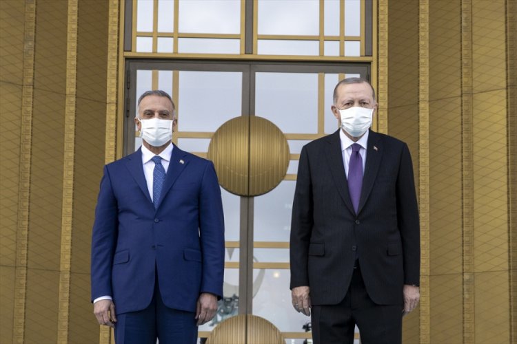 Cumhurbaşkanı Erdoğan, Irak Başbakanı Kazımi'yi resmi t&ouml;renle karşıladı