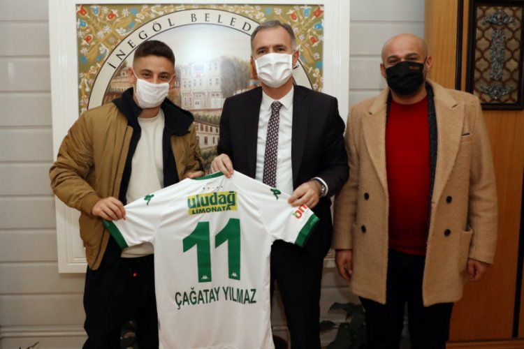 &Ccedil;ağatay Yılmaz'dan, Bursa İneg&ouml;l Belediye Başkanı Taban'a ziyaret