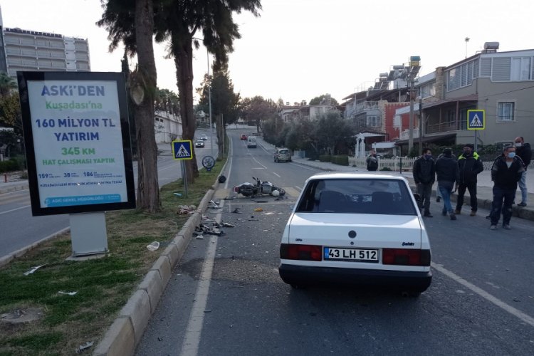 Motosiklet ile otomobil &ccedil;arpıştı:1 ağır yaralı