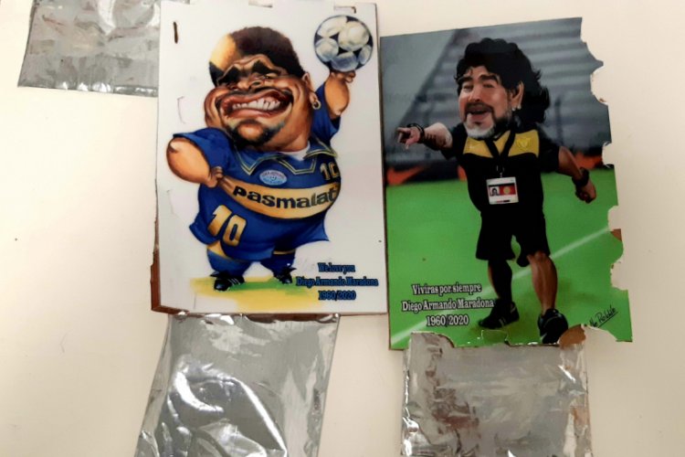Maradona tablolarından uyuşturucu çıktı
