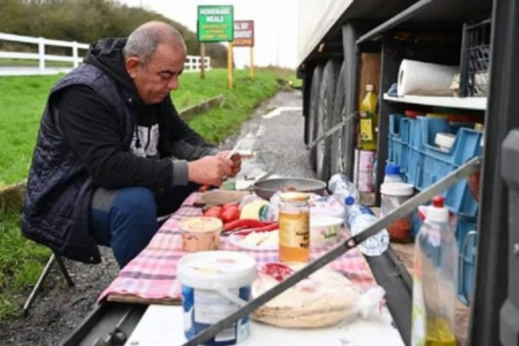 Türk şoförlerin kahvaltısı İngiltere'de gündem oldu