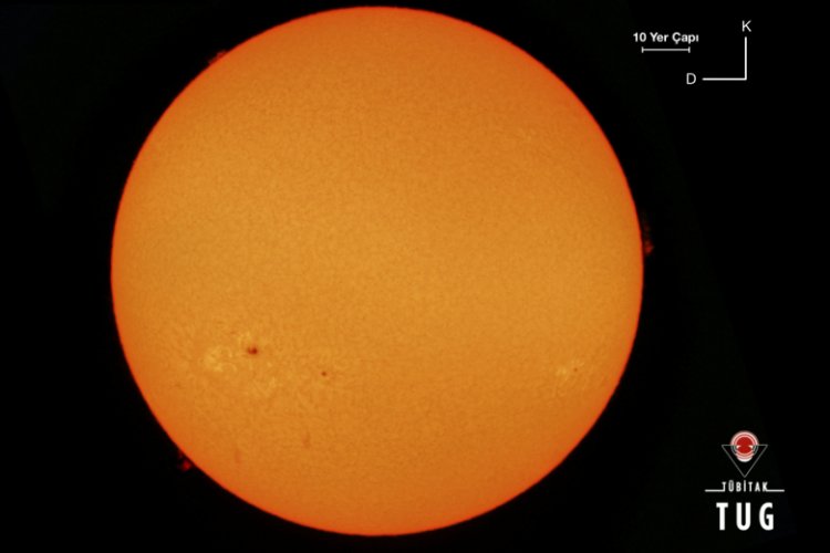 Güneş üzerinde Dünya'dan büyük leke görüntülendi