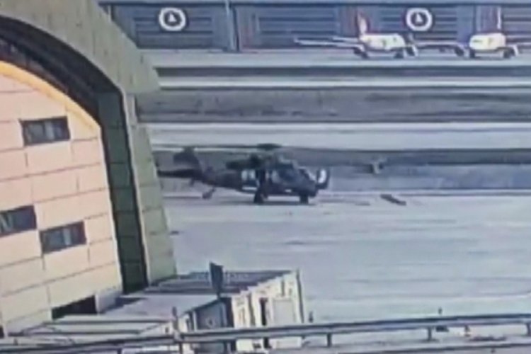 Sabiha Gökçen'deki helikopter kazasının güvenlik kamerası görüntüleri