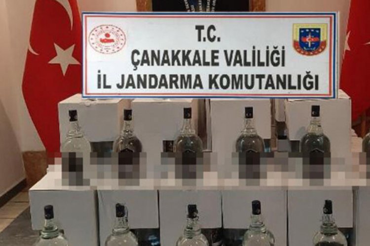 Çanakkale'de 888 litre kaçak alkol ele geçirildi